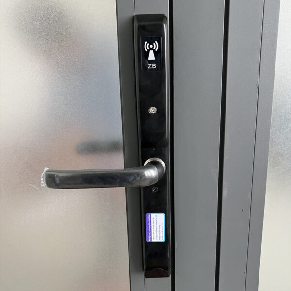 Mặt trong khóa vân tay cửa nhôm KVT009-S30D màu đen