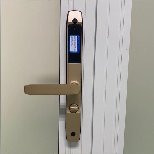 Khóa vân tay cửa nhôm Xingfa KVT013-S30E màu vàng - Hình ảnh 3