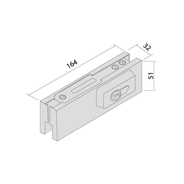 Thông số kích thước khóa sàn cửa kính GMT DVPUS-010