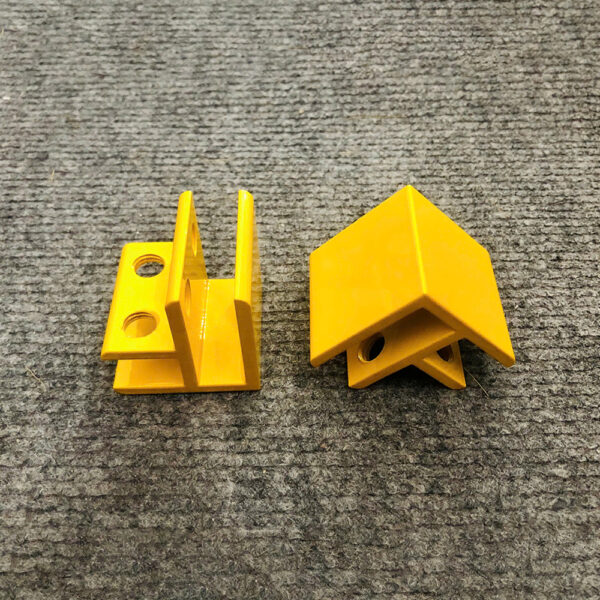 Bas F kẹp kính BK023 nhôm sơn vàng