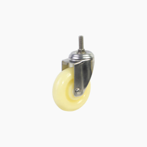 Bánh xe cọc vít nhựa PP BXD066-100 xoay càng inox