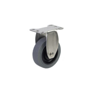 Bánh xe đẩy nhựa TPR BXD071 cố định càng inox