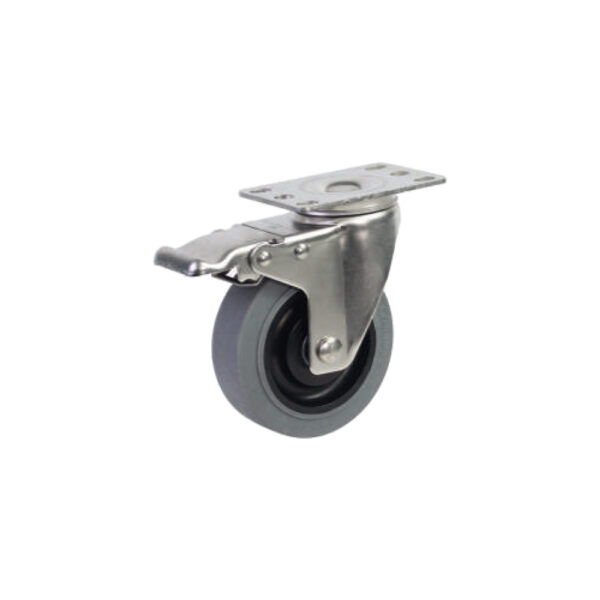 Bánh xe đẩy nhựa TPR BXD073-075 xoay khóa