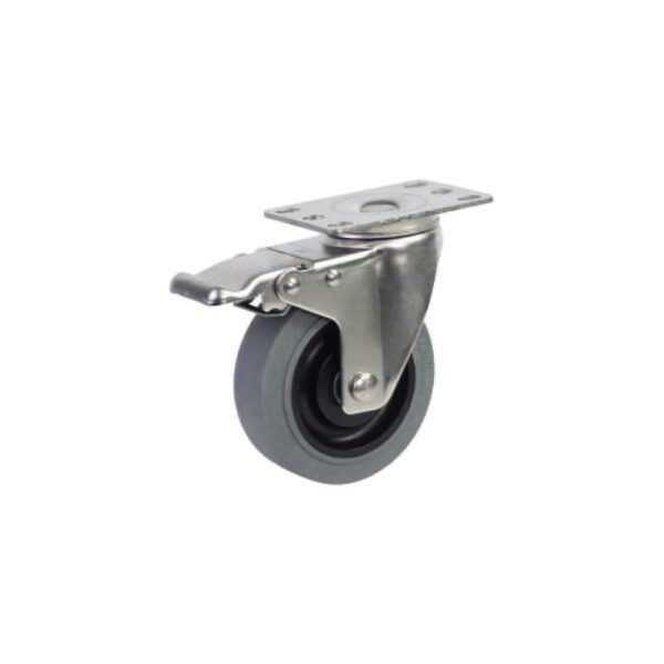 Bánh xe đẩy nhựa TPR BXD073-100 xoay khóa