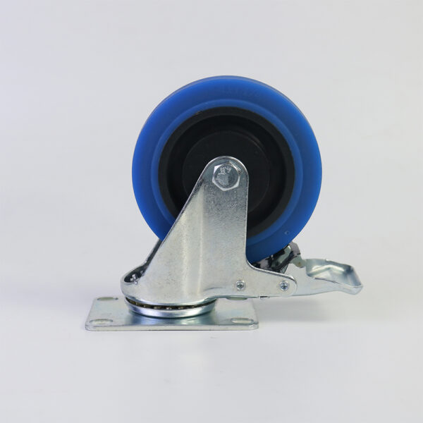 Bánh xe đẩy TPR xanh lam BXD078 xoay có khóa