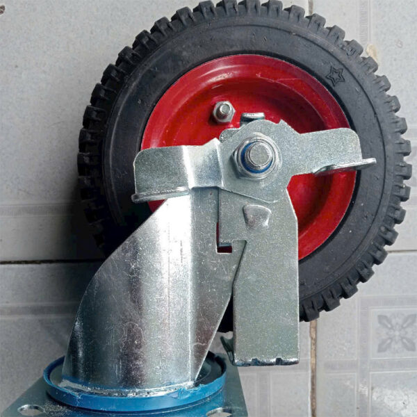 Bánh xe đẩy cao su đặc BXD107 xoay có khóa