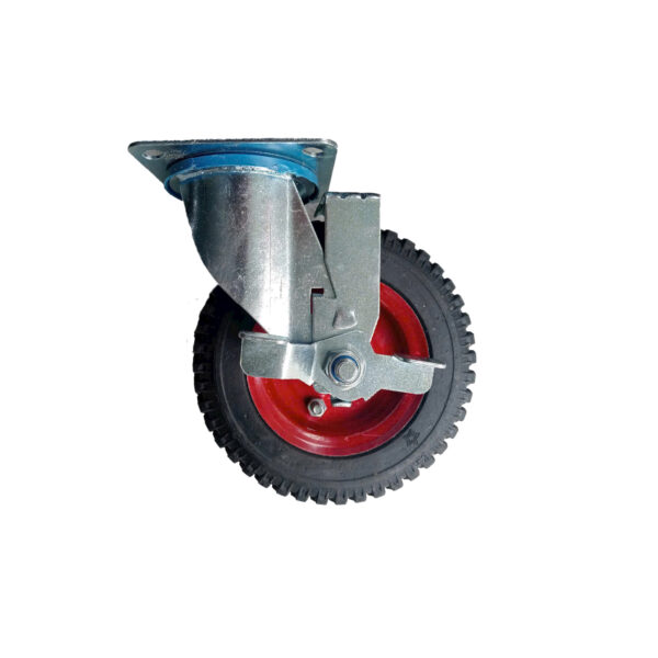 Bánh xe đẩy cao su đặc BXD107 xoay có khóa