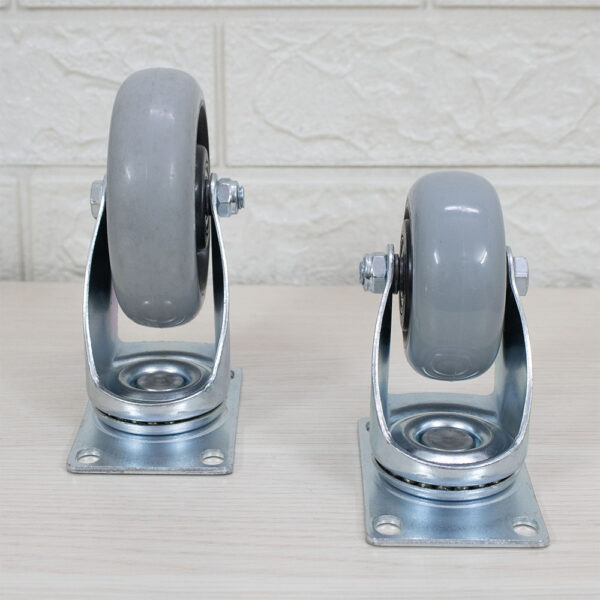 Bánh xe đẩy nhựa PP xám BXD097 cố định