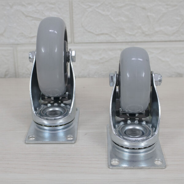 Bánh xe đẩy nhựa PP xám BXD099 xoay có khóa