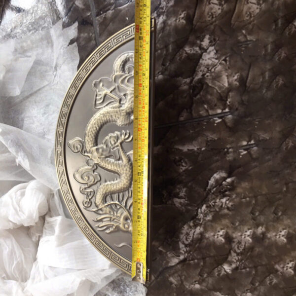 Tay nắm cửa tròn đồng thau TN092 họa tiết rồng