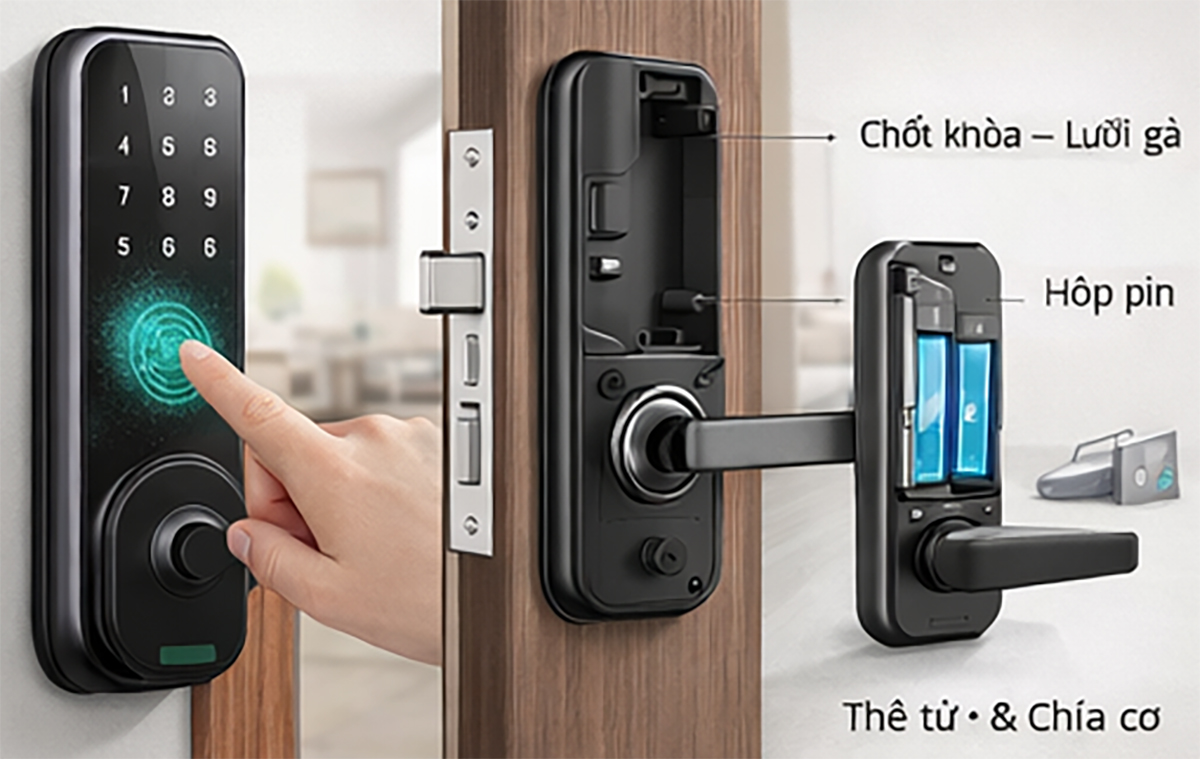 Cấu tạo khóa vân tay