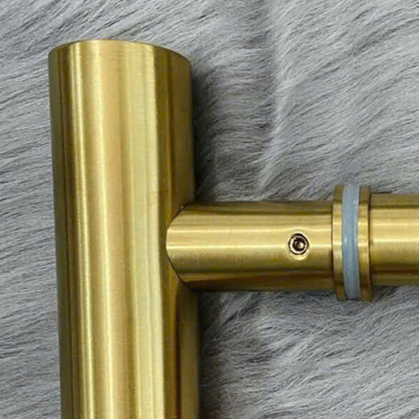 Đầu tay nắm cửa TN142 Inox 304 ø38 vàng mờ