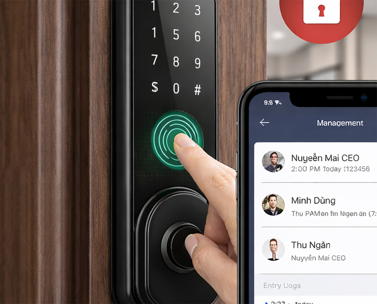 Khóa vân tay còn nắm được lịch sử hoạt động, tính bảo mật tốt hơn