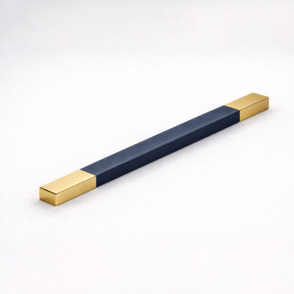 Tay nắm cửa TN137 Inox 304 hộp 30x60mm bọc da xanh nady