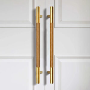 Tay nắm cửa lệch tâm TN130 inox 304 giả gỗ