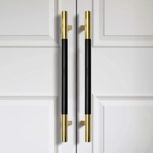 Tay nắm cửa lệch tâm TN131 inox 304 đen vàng